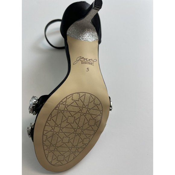 Badgley Mischka Black Heels with Silver Accents - Picture 3 of 5